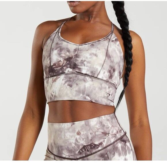 Gymshark Womens Elevate Longline Light Support Sports Bra JM3 Blue/Brown (lot 2) - Picture 3 of 6